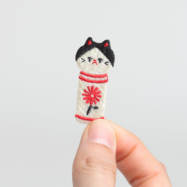 Patch | Cat White Kokeshi by marucoro chan