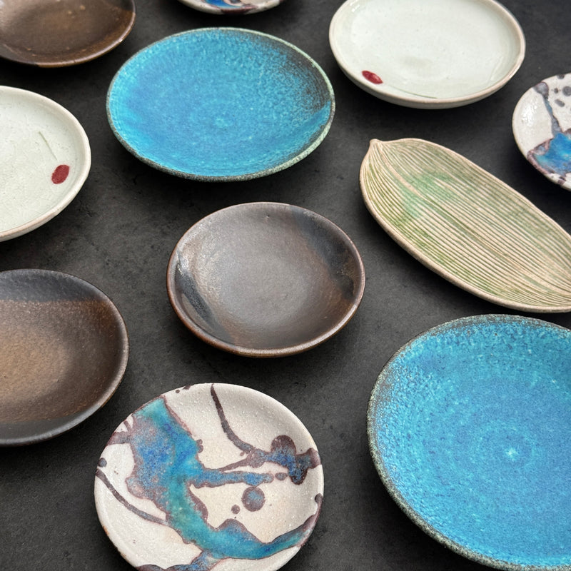 Leaf Mamezara Dish | Handmade Shigaraki Ware