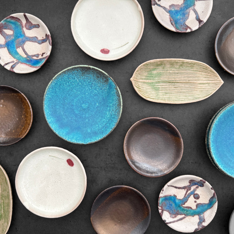 Leaf Mamezara Dish | Handmade Shigaraki Ware