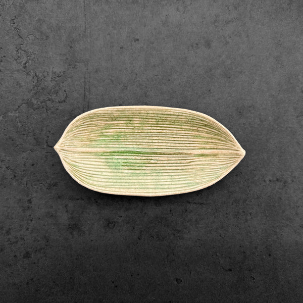 Leaf Mamezara Dish | Handmade Shigaraki Ware