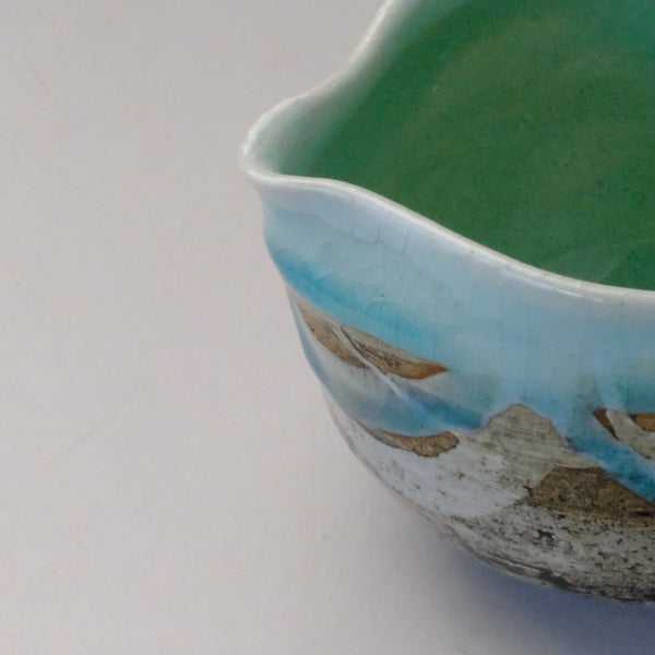 Matcha bowl with spout | Blue