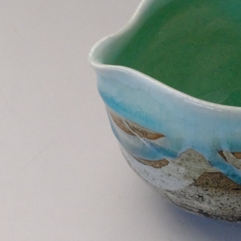 Matcha bowl with spout | Blue