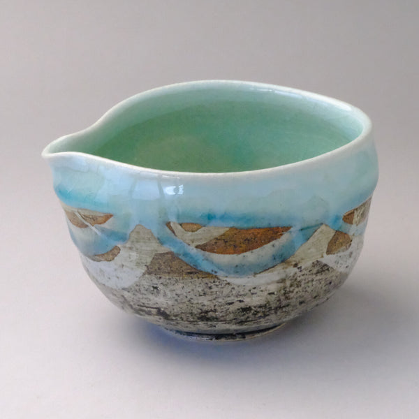 Matcha bowl with spout | Blue