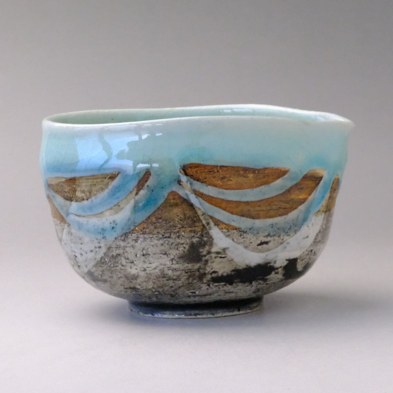 Matcha bowl with spout | Blue