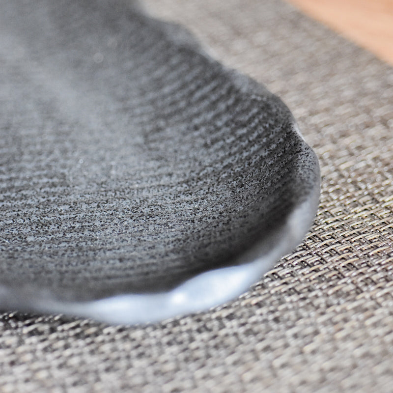 Mino Ware Sushi  Plate  |  Black
