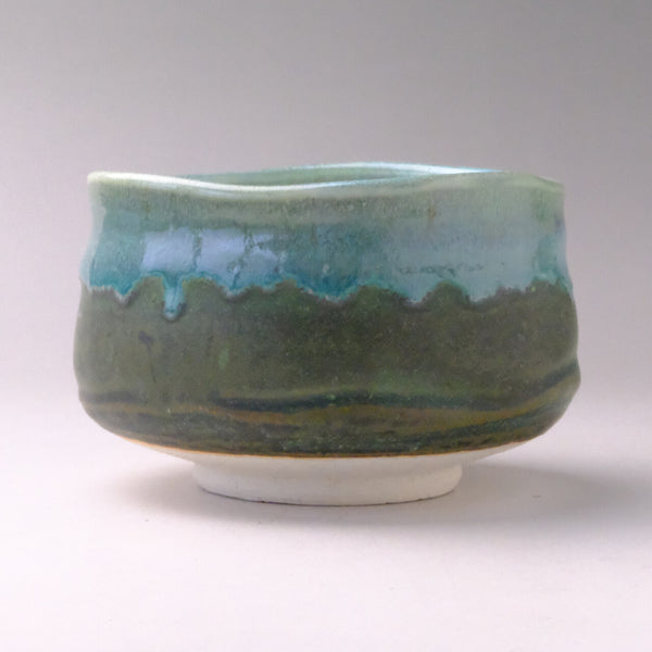 Minoyaki  Matcha Bowl | Blue/Green