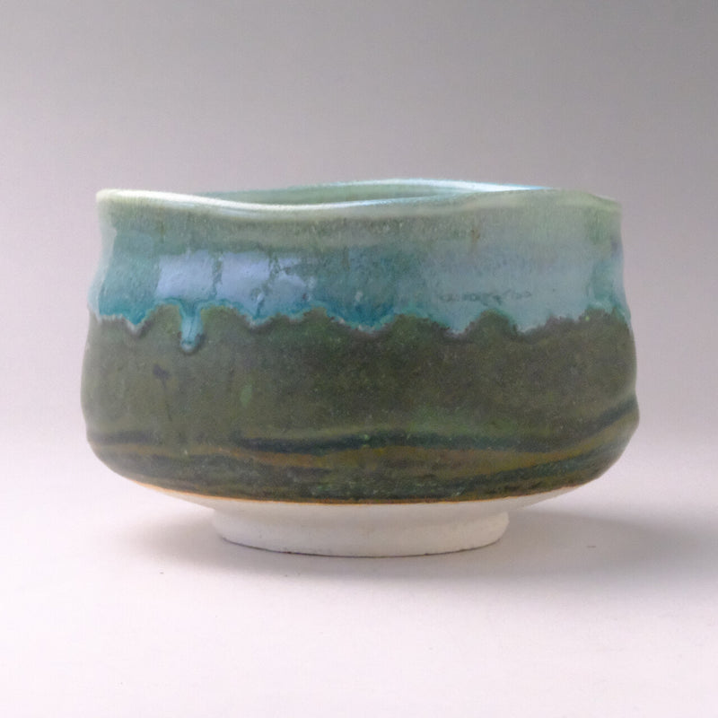 Minoyaki  Matcha Bowl | Blue/Green