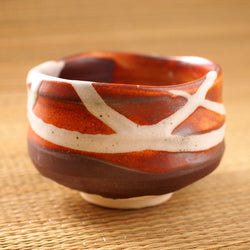 Minoyaki Red Matcha Bowl