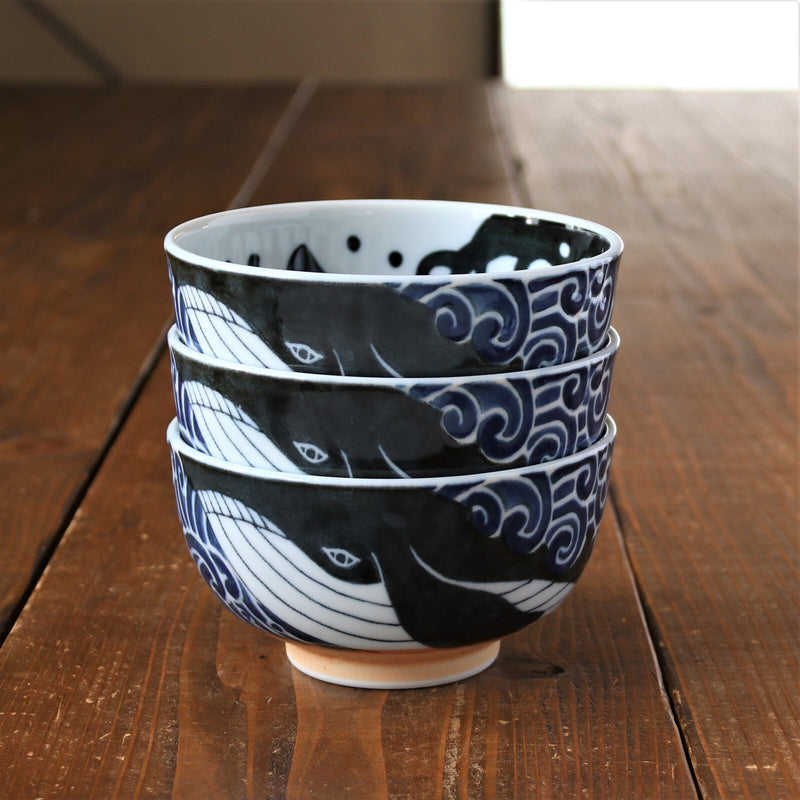 Minoyaki Whale Donburi Bowl 13cm
