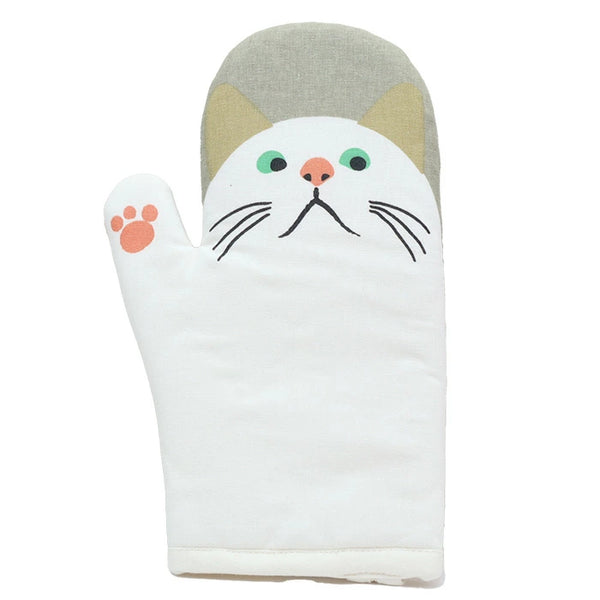 Oven Mitt | Tā-chan Cat Ivory