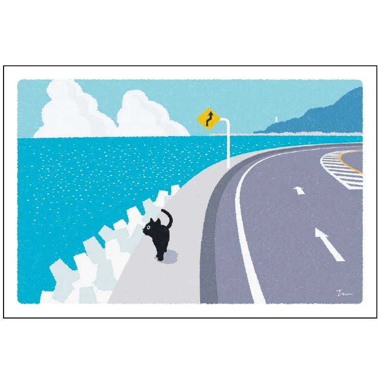 Tabineko Postcard with cats in Japan | summer