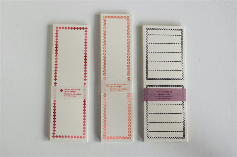 Red Folded letterpress Memo Cards | Classiky