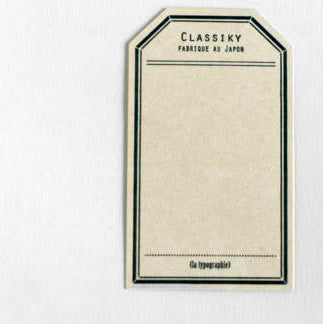 Label Cards – Letterpress Printed | Classiky