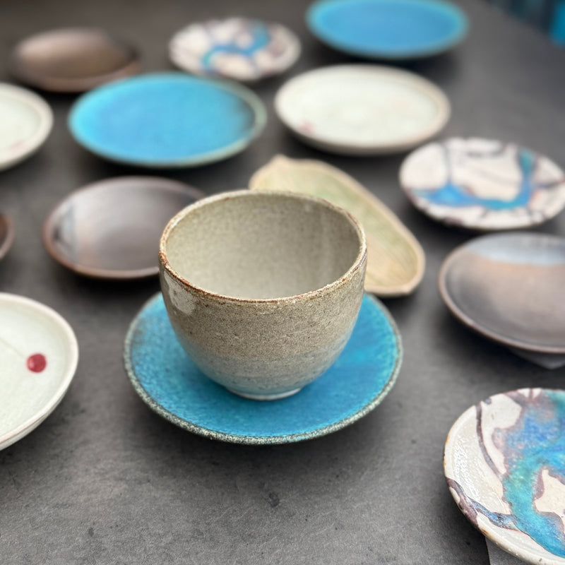 Quail Teacup | Handmade Shigaraki Ware