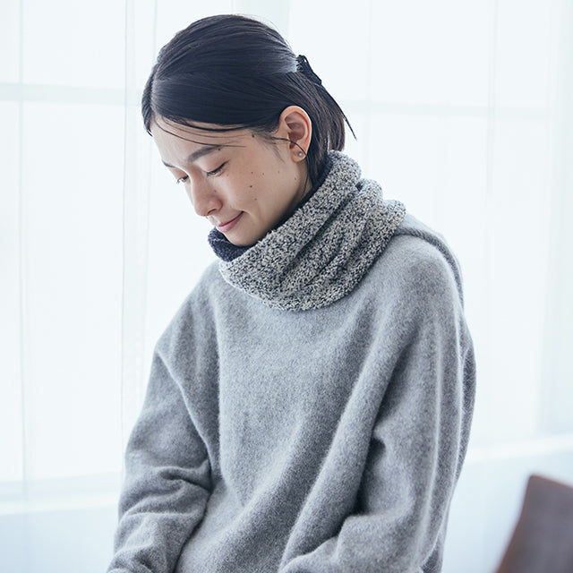 Shrink-Resistant Wool Bouclé Snood| NAKAGAWA MASASHICHI SHOTEN