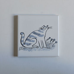 TORANEKO BON BON  Printed Tile (Cat in the Field)