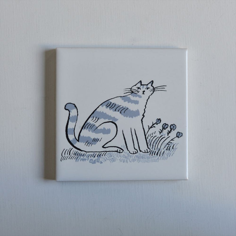 TORANEKO BON BON  Printed Tile (Cat in the Field)