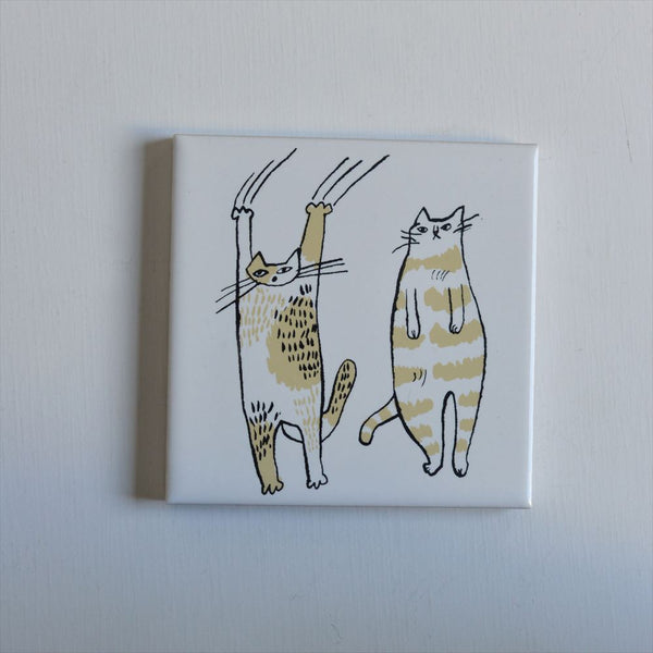 TORANEKO BON BON  Printed Tile (Scratching Cat)
