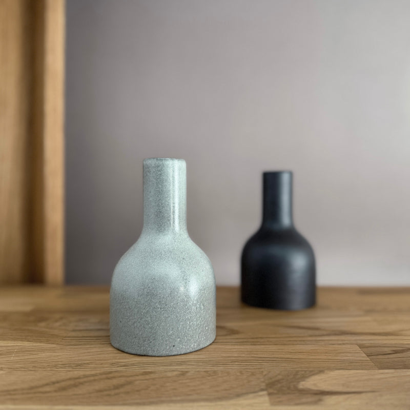 Tin Glazed Sake Bottle | Handmade Shigaraki Ware