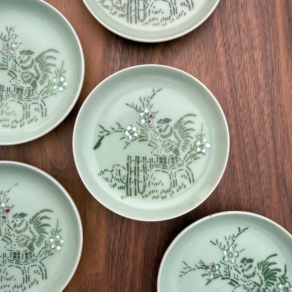 Vintage Celadon Small Plate | Japanese Vintage