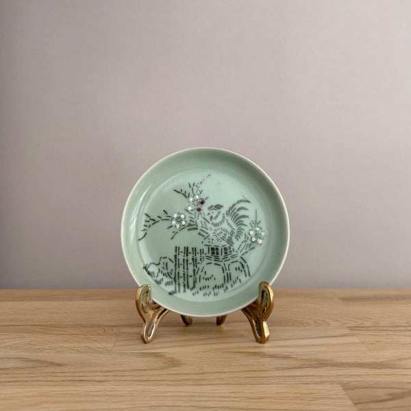 Vintage Celadon Small Plate | Japanese Vintage