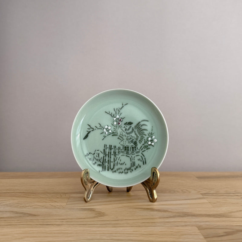 Vintage Celadon Small Plate | Japanese Vintage