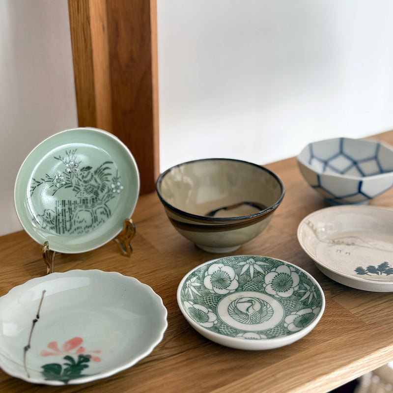Vintage Celadon Small Plate | Japanese Vintage