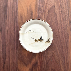 Vintage Hand-Painted Landscape Dish | Japanese Vintage