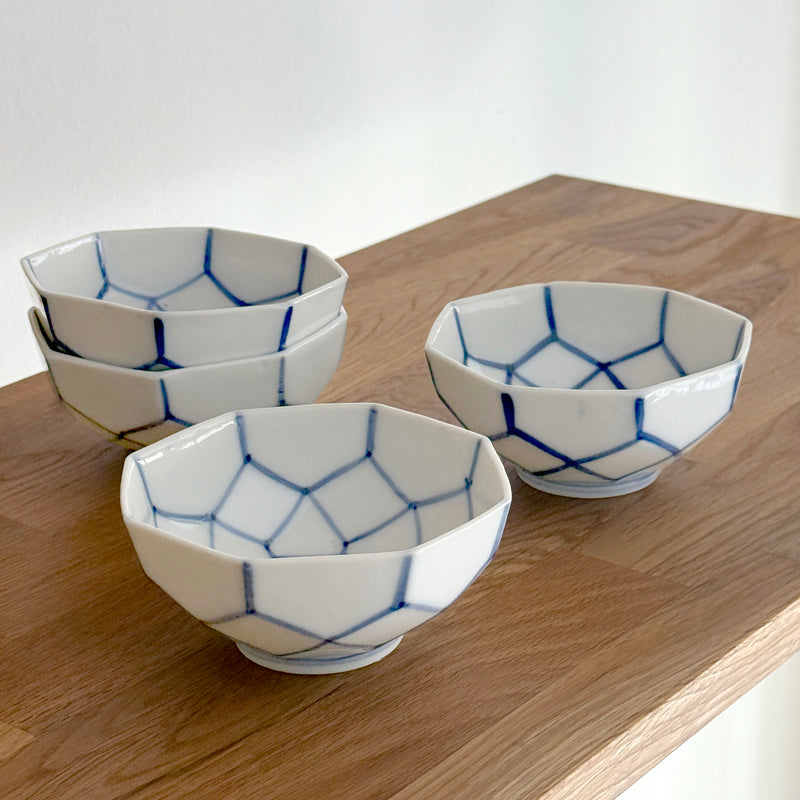 Vintage Octagonal Bowl (Taisho–Early Showa Period) | Japanese Vintage