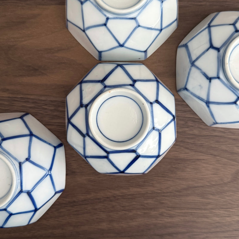 Vintage Octagonal Bowl (Taisho–Early Showa Period) | Japanese Vintage