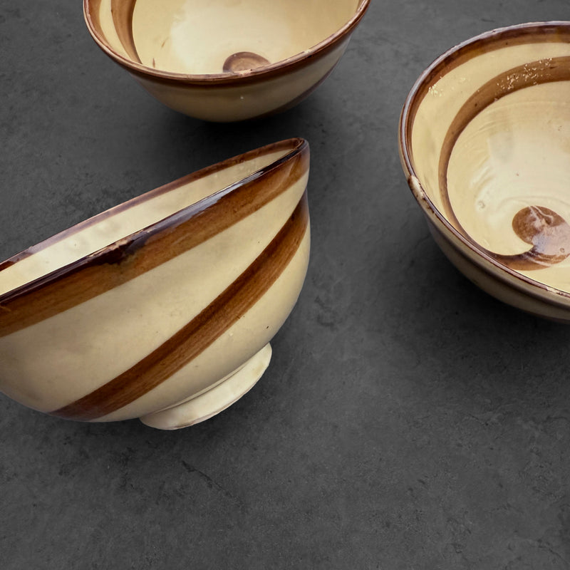 Vintage Spiral Brush Bowl | Japanese Vintage