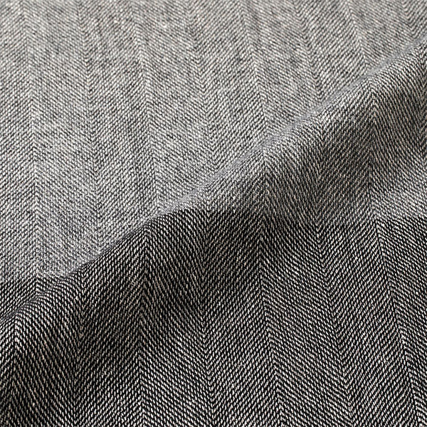 Wool–Linen Herringbone Stole – Sumi | NAKAGAWA MASASHICHI SHOTEN