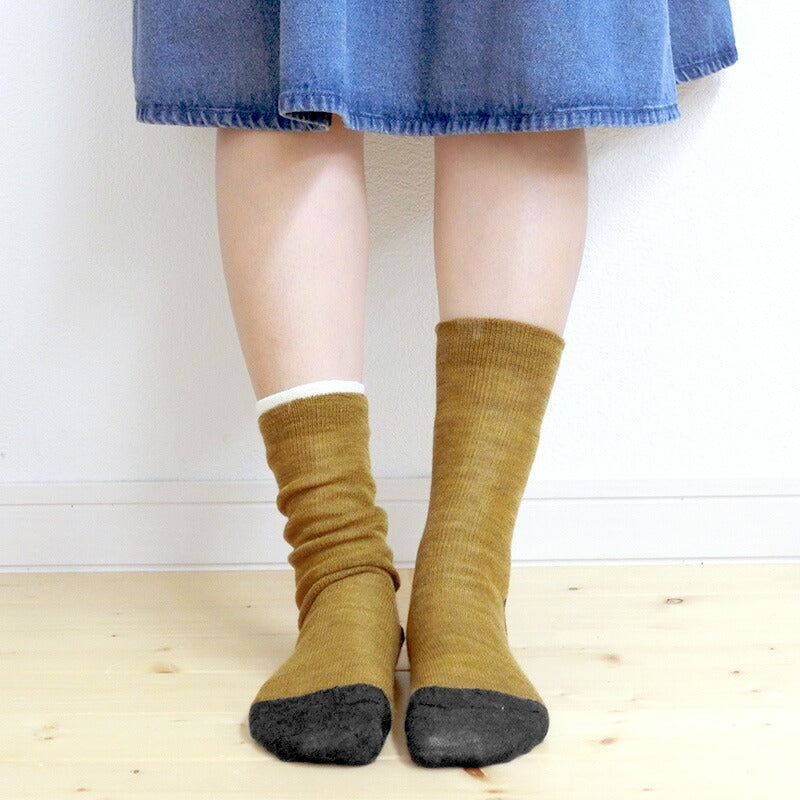 Silk and wool five-toe socks 2 in 1 | two tone