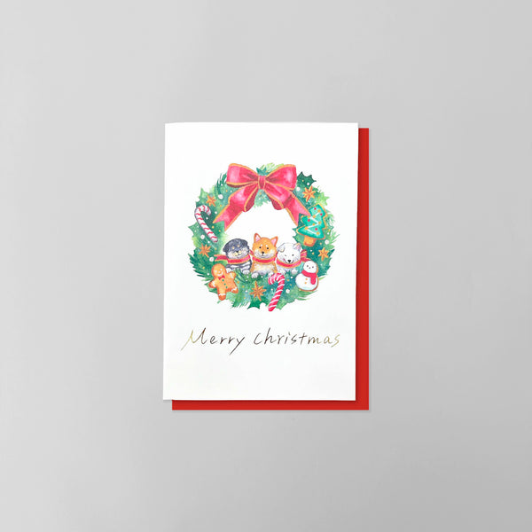 Pop-up Christmas card | Shiba inu