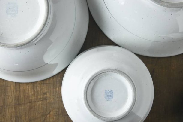 Mishima Powder-Glazed Footed Ramen Bowl 21cm