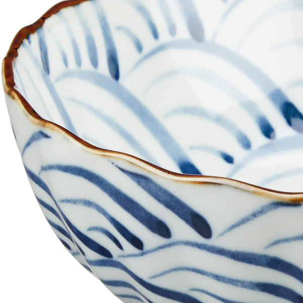Minoyaki Blue and white  bowl Set of 2
