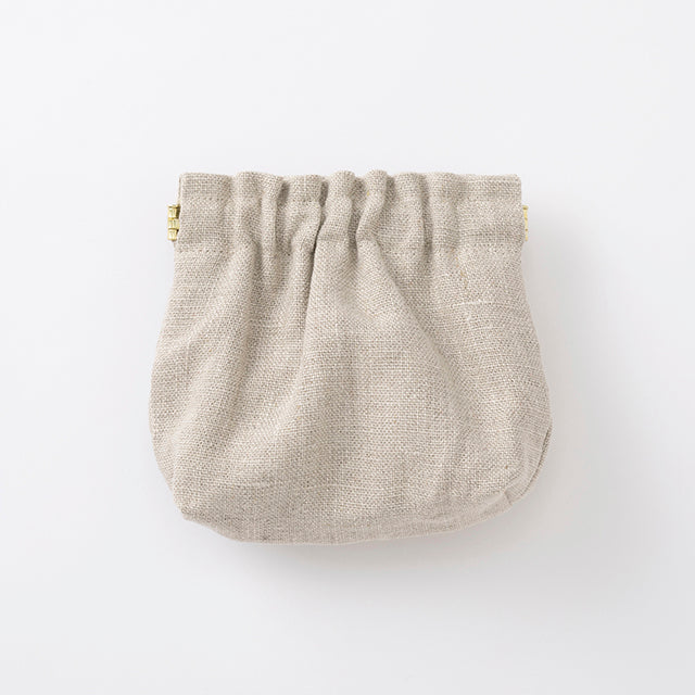 linen snap pouch