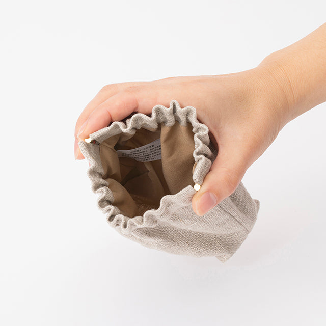 linen snap pouch