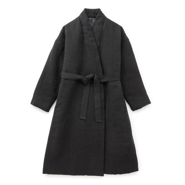 Warm coat with hemp wool
