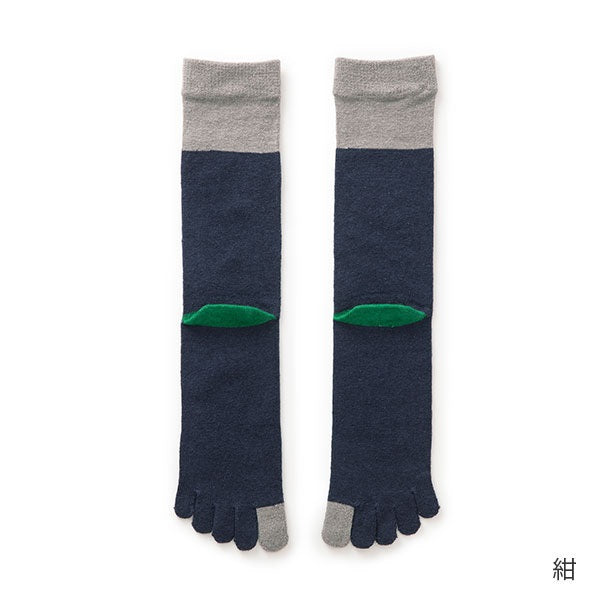 Cotton linen 5-toes socks