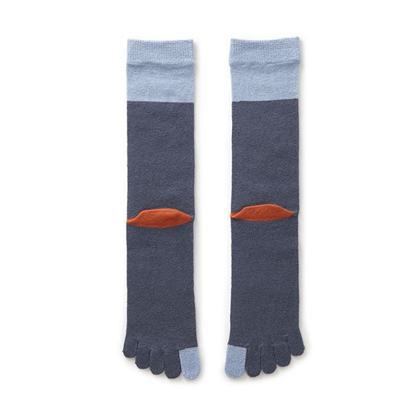 Cotton linen 5-toes socks