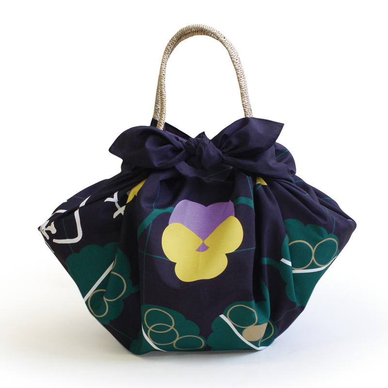 KIGI Hanabana | Furoshiki | Pansy Navy Blue