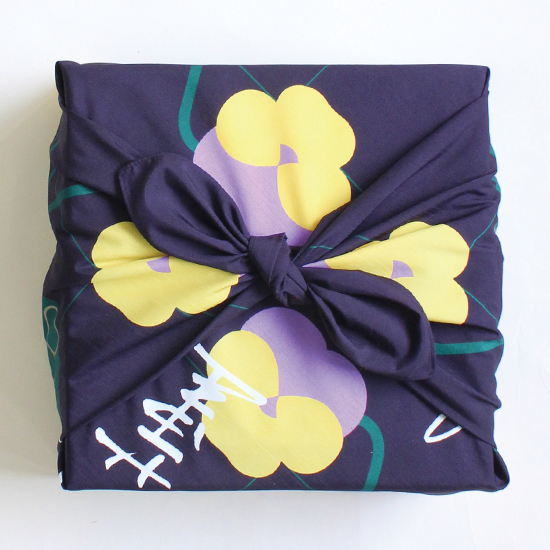 KIGI Hanabana | Furoshiki | Pansy Navy Blue