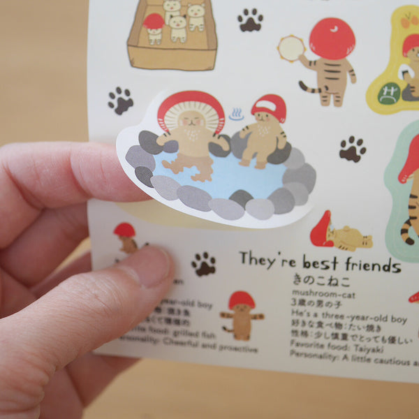 Mushroom cat Sticker