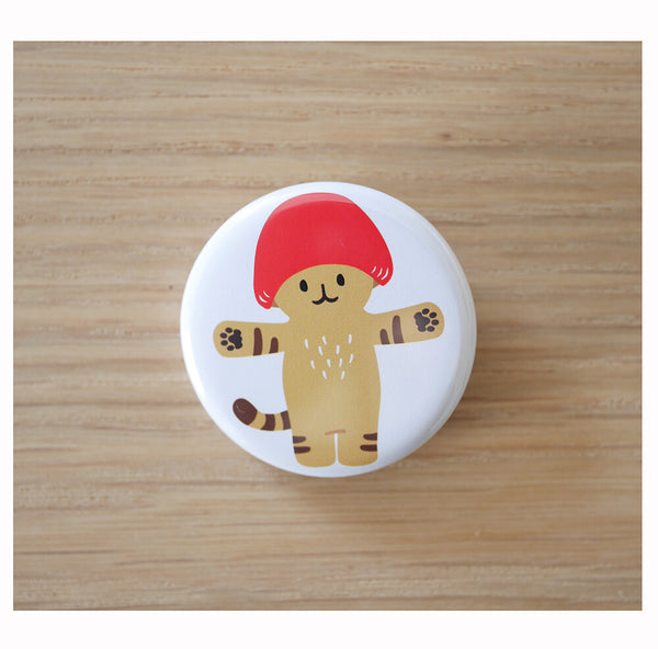 Mushroom cat badge
