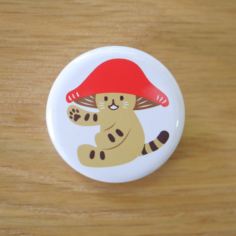 Mushroom cat badge