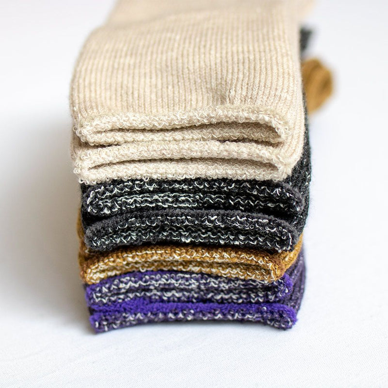 Silk and wool five-toe socks