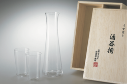 Decanter and 2 Glasses for sake | SHOTOKU Glass