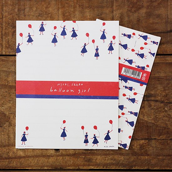 balloon girl letter set | Nishi Shuku