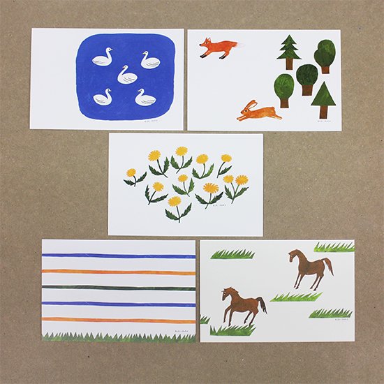 Postcards pad | grassland | Nishi Shuku